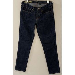 J. Crew 28 Jeans Womens Toothpick Stretch Dark Wash Skinny
